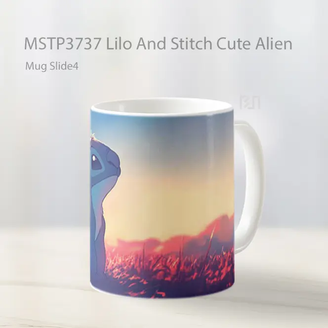 Lilo And Stitch Cute Alien Mug Gelas Keramik MSTP3737