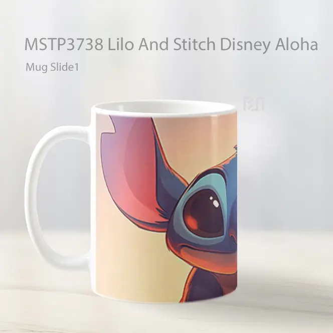 Lilo And Stitch Disney Aloha Mug Gelas Keramik MSTP3738 - All-side / Desain