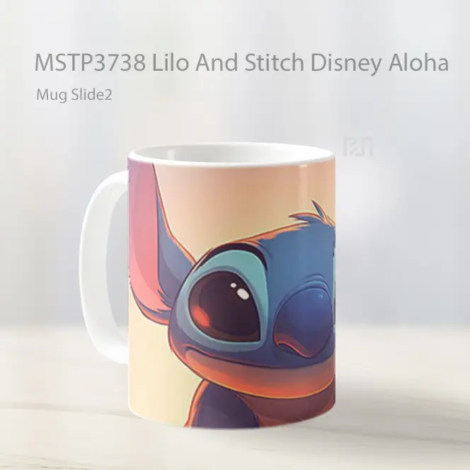 Lilo And Stitch Disney Aloha Mug Gelas Keramik MSTP3738 - All-side / Desain