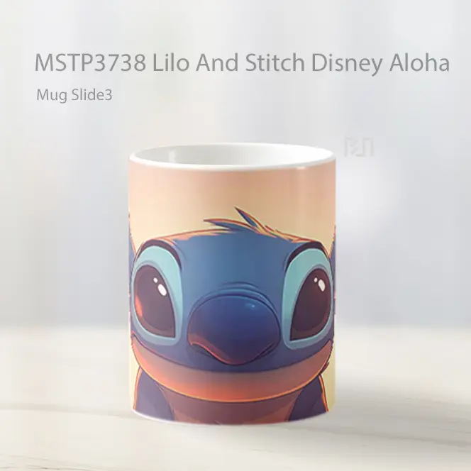 Lilo And Stitch Disney Aloha Mug Gelas Keramik MSTP3738 - All-side / Desain