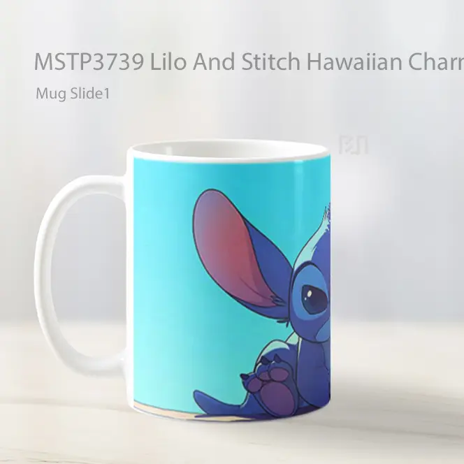 Lilo And Stitch Hawaiian Charm Mug Gelas Keramik MSTP3739 - All-side / Desain
