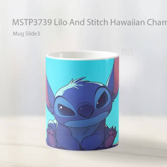 Lilo And Stitch Hawaiian Charm Mug Gelas Keramik MSTP3739 - All-side / Desain