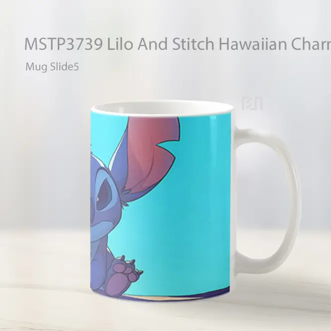 Lilo And Stitch Hawaiian Charm Mug Gelas Keramik MSTP3739 - All-side / Desain