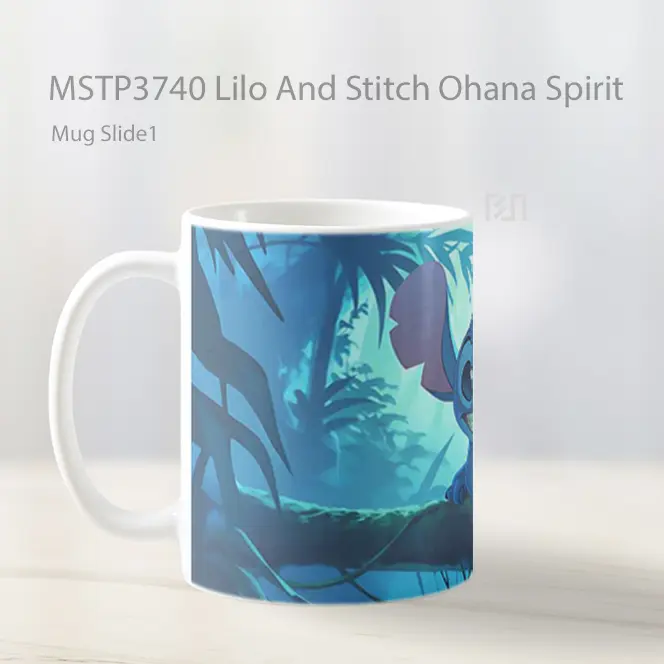 Lilo And Stitch Ohana Spirit Mug Gelas Keramik MSTP3740 - All-side / Desain