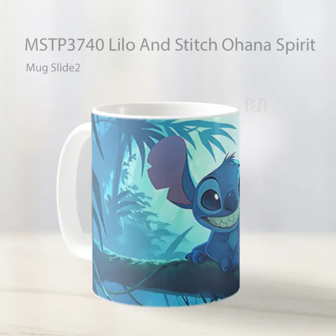 Lilo And Stitch Ohana Spirit Mug Gelas Keramik MSTP3740 - All-side / Desain