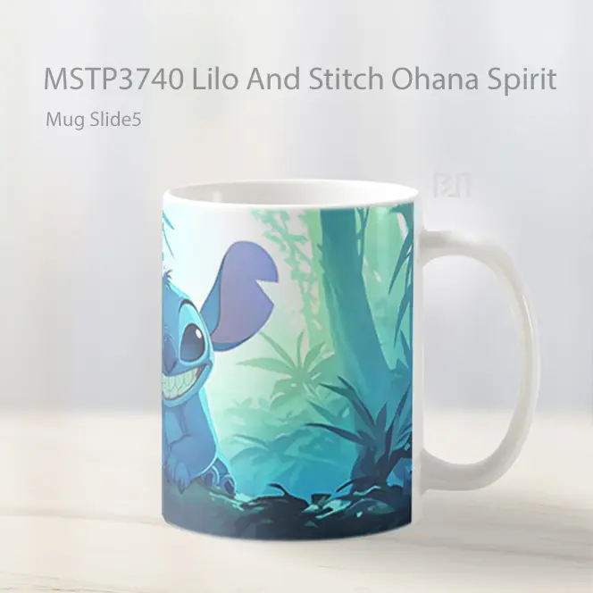 Lilo And Stitch Ohana Spirit Mug Gelas Keramik MSTP3740 - All-side / Desain