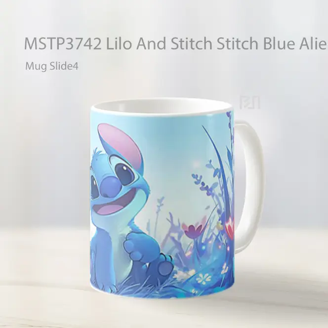 Lilo And Stitch Stitch Blue Alien Mug Gelas Keramik MSTP3742
