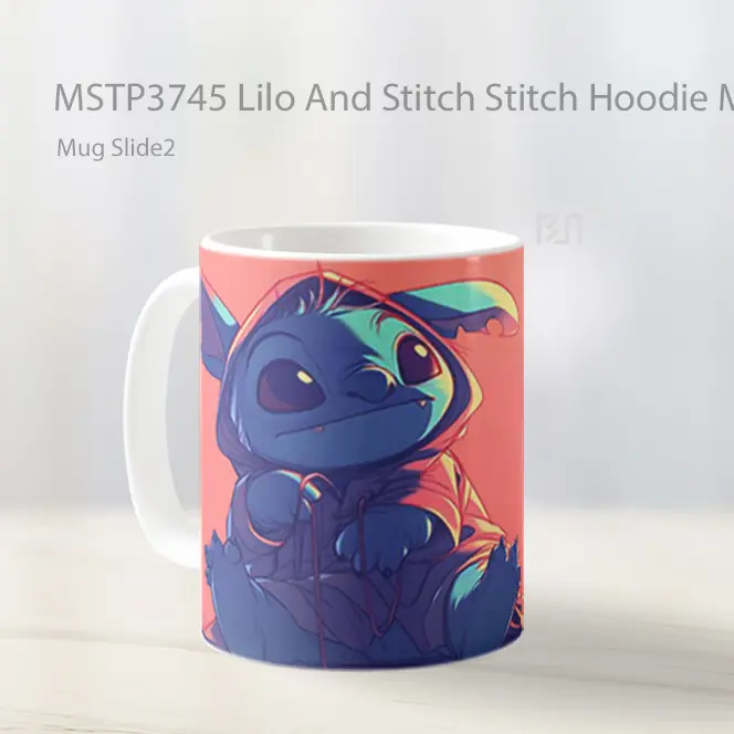 Lilo And Stitch Stitch Hoodie Mischief Mug Gelas Keramik MSTP3745 - All-side / Desain