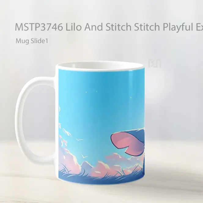 Lilo And Stitch Stitch Playful Expression Mug Gelas Keramik MSTP3746 - All-side / Desain