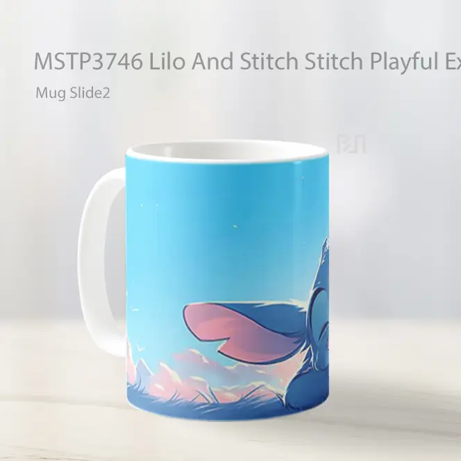 Lilo And Stitch Stitch Playful Expression Mug Gelas Keramik MSTP3746 - All-side / Desain