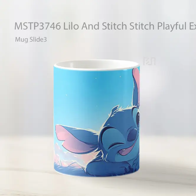 Lilo And Stitch Stitch Playful Expression Mug Gelas Keramik MSTP3746 - All-side / Desain