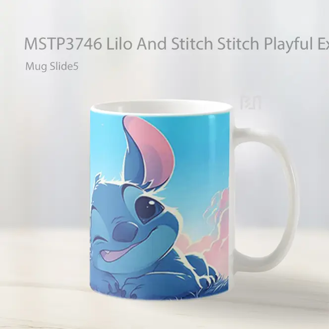 Lilo And Stitch Stitch Playful Expression Mug Gelas Keramik MSTP3746 - All-side / Desain