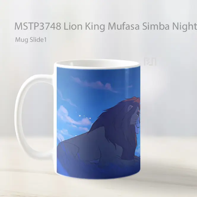 Lion King Mufasa Simba Night Sky Mug Gelas Keramik MSTP3748 - All-side / Desain