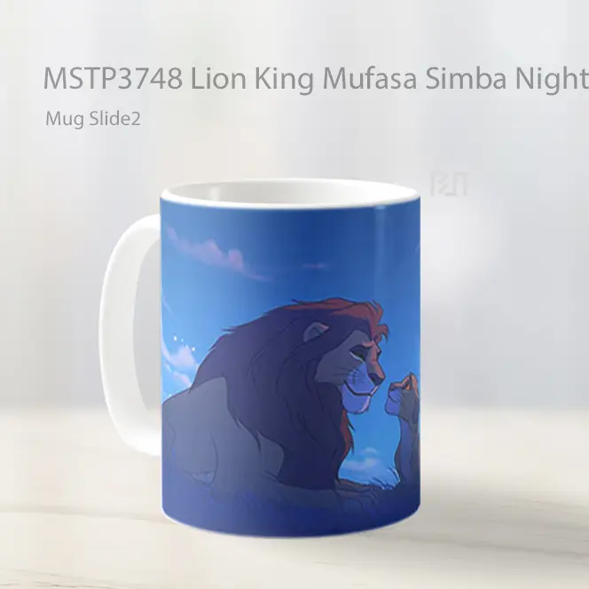 Lion King Mufasa Simba Night Sky Mug Gelas Keramik MSTP3748 - All-side / Desain