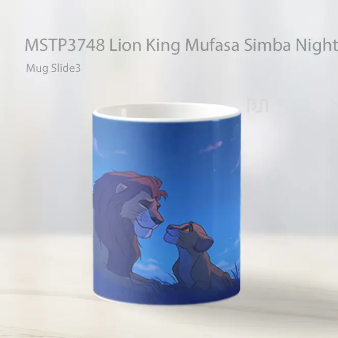 Lion King Mufasa Simba Night Sky Mug Gelas Keramik MSTP3748 - All-side / Desain
