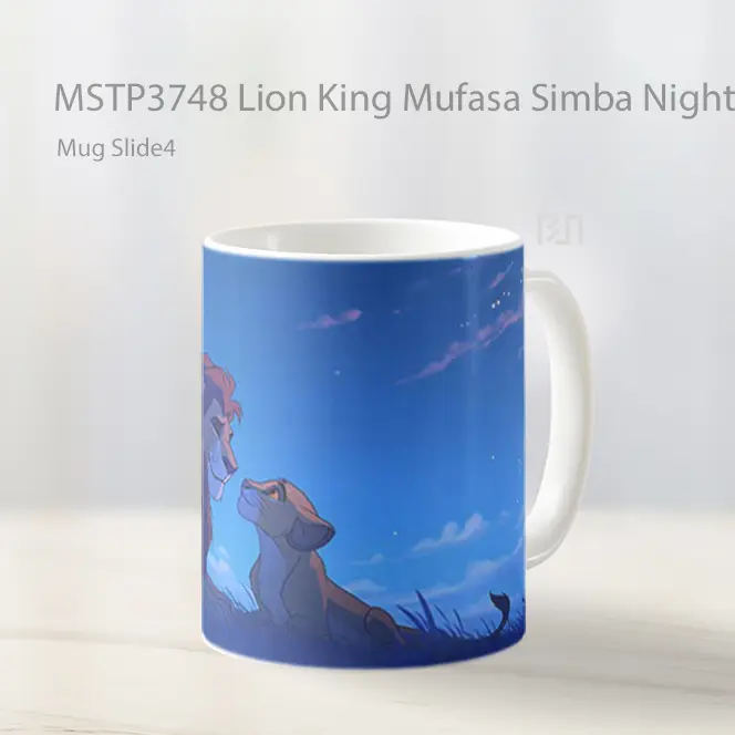 Lion King Mufasa Simba Night Sky Mug Gelas Keramik MSTP3748