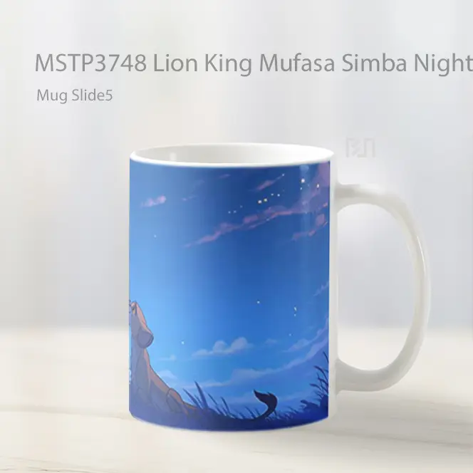 Lion King Mufasa Simba Night Sky Mug Gelas Keramik MSTP3748 - All-side / Desain