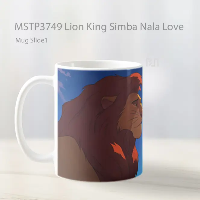 Lion King Simba Nala Love Mug Gelas Keramik MSTP3749 - All-side / Desain