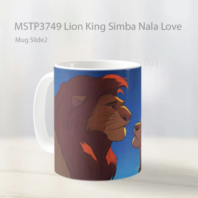 Lion King Simba Nala Love Mug Gelas Keramik MSTP3749 - All-side / Desain