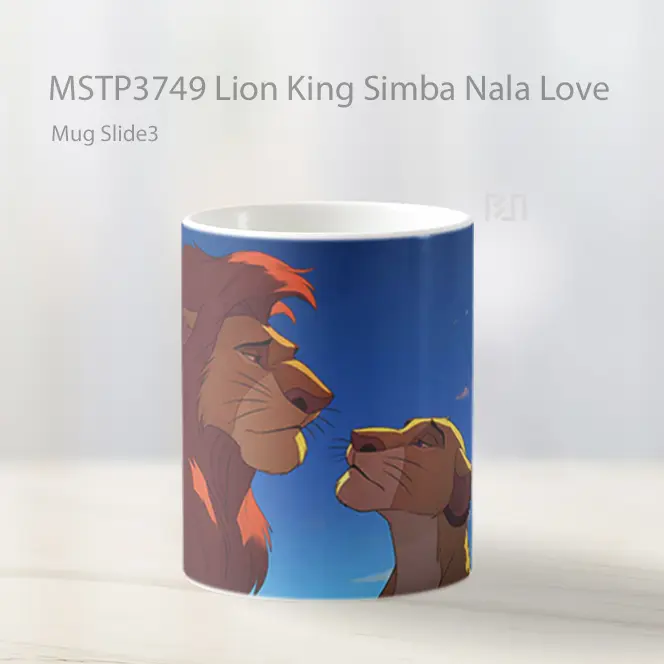 Lion King Simba Nala Love Mug Gelas Keramik MSTP3749 - All-side / Desain