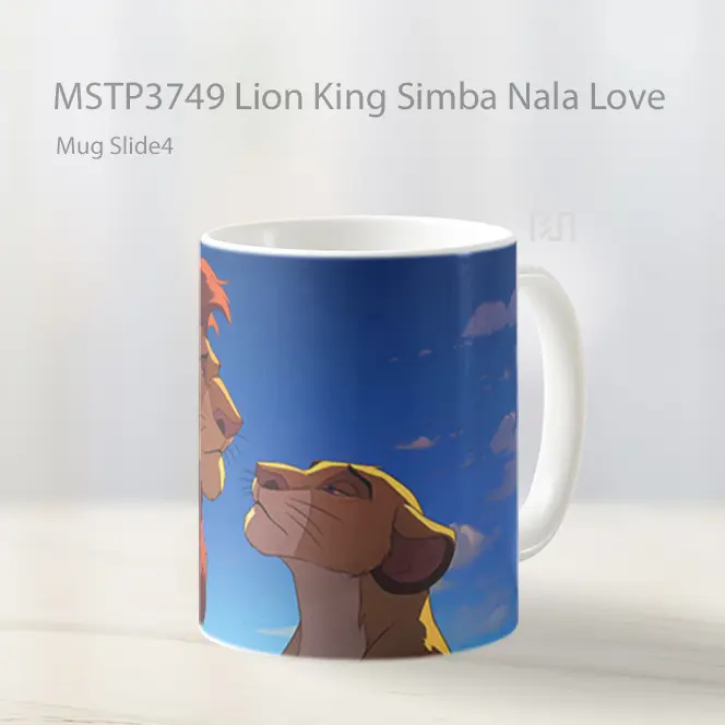 Lion King Simba Nala Love Mug Gelas Keramik MSTP3749