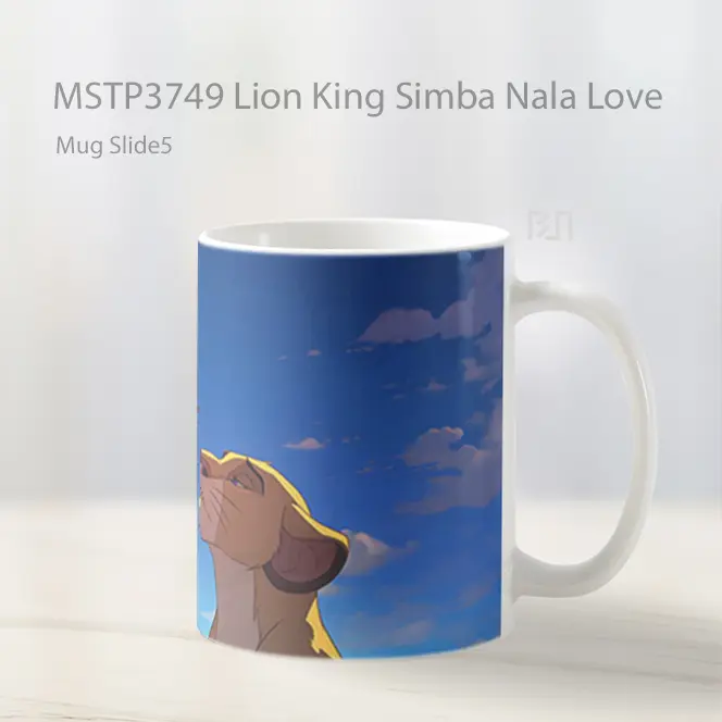 Lion King Simba Nala Love Mug Gelas Keramik MSTP3749 - All-side / Desain