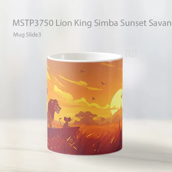 Lion King Simba Sunset Savanna Mug Gelas Keramik MSTP3750 - All-side / Desain