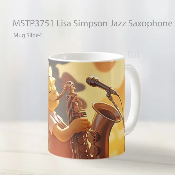 Lisa Simpson Jazz Saxophone Mug Gelas Keramik MSTP3751