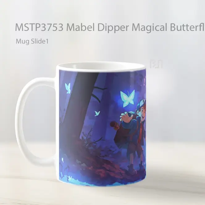 Mabel Dipper Magical Butterfly Mug Gelas Keramik MSTP3753 - All-side / Desain