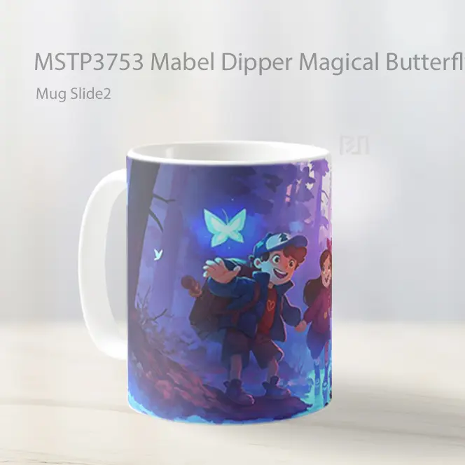Mabel Dipper Magical Butterfly Mug Gelas Keramik MSTP3753 - All-side / Desain