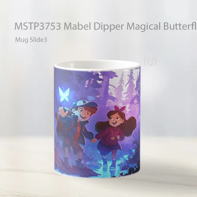 Mabel Dipper Magical Butterfly Mug Gelas Keramik MSTP3753 - All-side / Desain