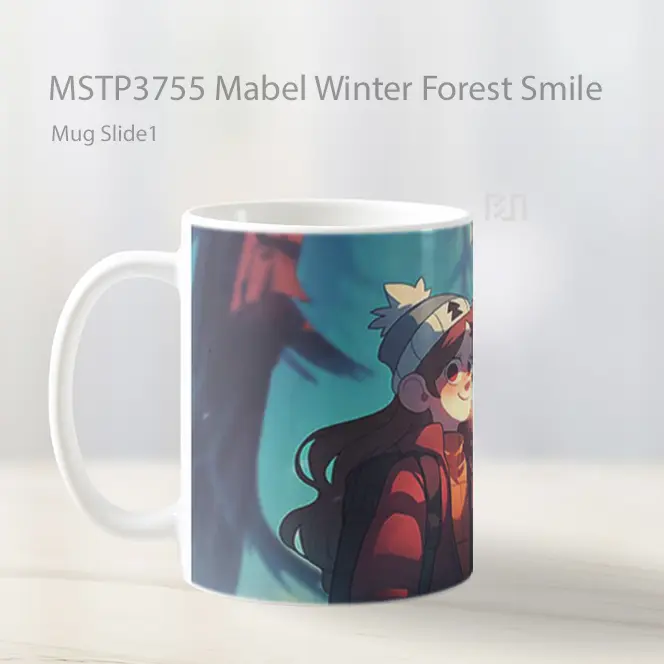 Mabel Winter Forest Smile Mug Gelas Keramik MSTP3755 - All-side / Desain
