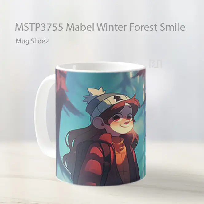Mabel Winter Forest Smile Mug Gelas Keramik MSTP3755 - All-side / Desain