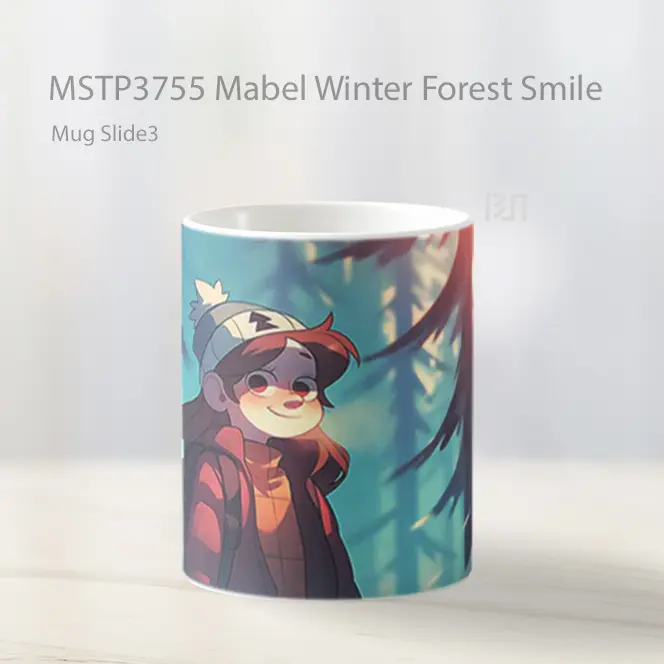 Mabel Winter Forest Smile Mug Gelas Keramik MSTP3755 - All-side / Desain