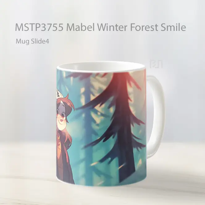 Mabel Winter Forest Smile Mug Gelas Keramik MSTP3755