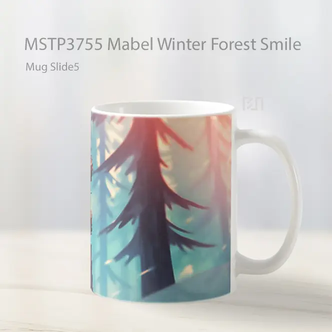 Mabel Winter Forest Smile Mug Gelas Keramik MSTP3755 - All-side / Desain