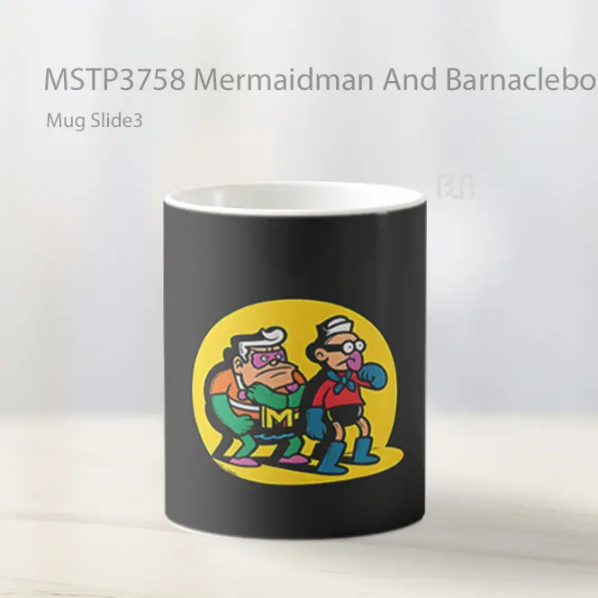 Mermaidman And Barnacleboy Retro Style Mug Gelas Keramik MSTP3758 - All-side / Desain