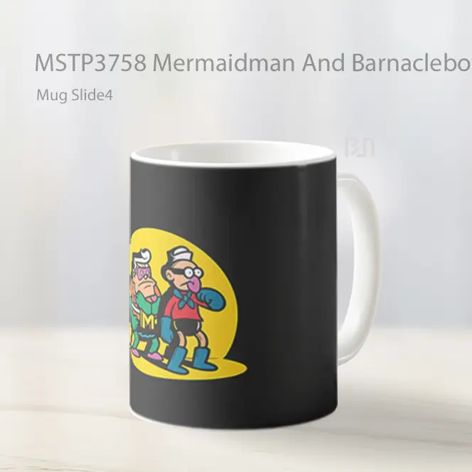 Mermaidman And Barnacleboy Retro Style Mug Gelas Keramik MSTP3758