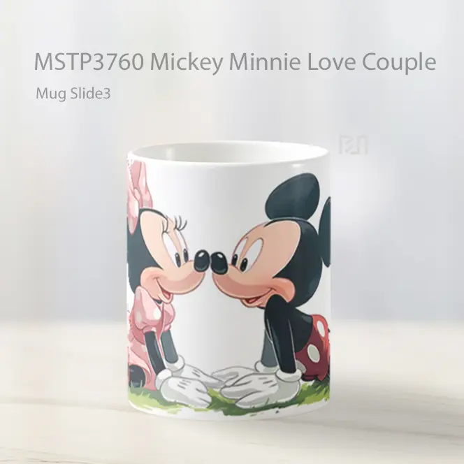 Mickey Minnie Love Couple Mug Gelas Keramik MSTP3760 - All-side / Desain