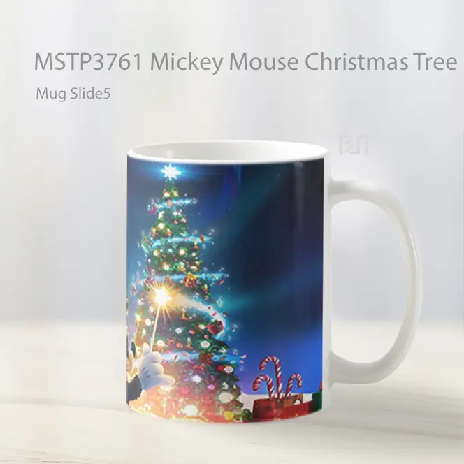 Mickey Mouse Christmas Tree Disney Mug Gelas Keramik MSTP3761 - All-side / Desain
