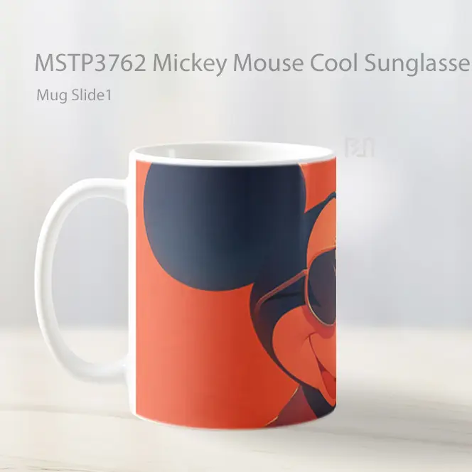 Mickey Mouse Cool Sunglasses Mug Gelas Keramik MSTP3762 - All-side / Desain