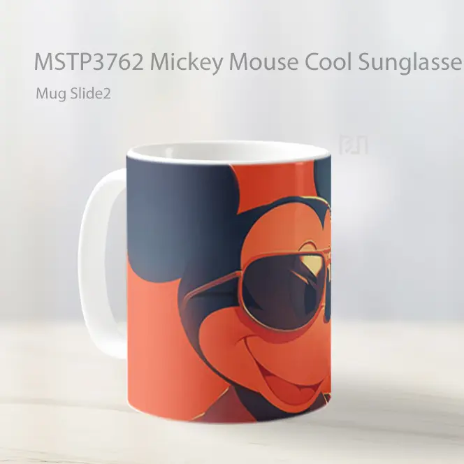 Mickey Mouse Cool Sunglasses Mug Gelas Keramik MSTP3762 - All-side / Desain