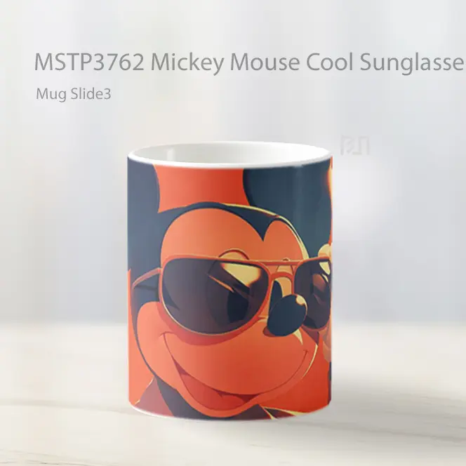 Mickey Mouse Cool Sunglasses Mug Gelas Keramik MSTP3762 - All-side / Desain