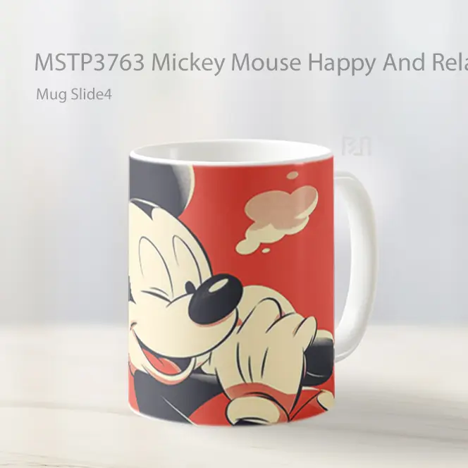 Mickey Mouse Happy And Relaxed Mug Gelas Keramik MSTP3763