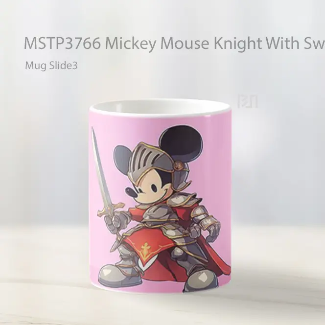 Mickey Mouse Knight With Sword And Armor Mug Gelas Keramik MSTP3766 - All-side / Desain