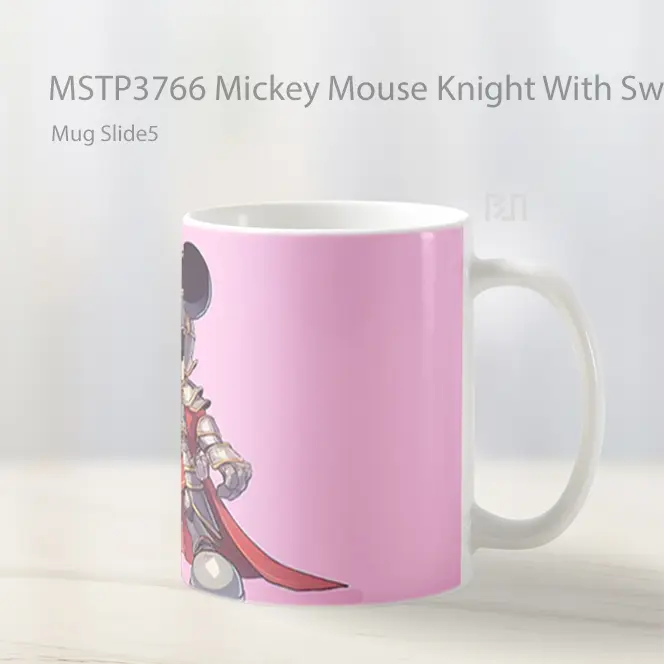 Mickey Mouse Knight With Sword And Armor Mug Gelas Keramik MSTP3766 - All-side / Desain