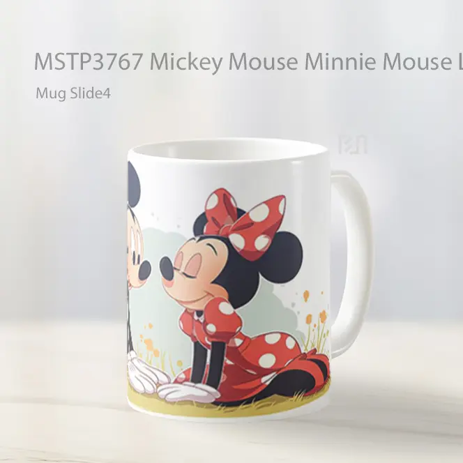 Mickey Mouse Minnie Mouse Love Romance Mug Gelas Keramik MSTP3767