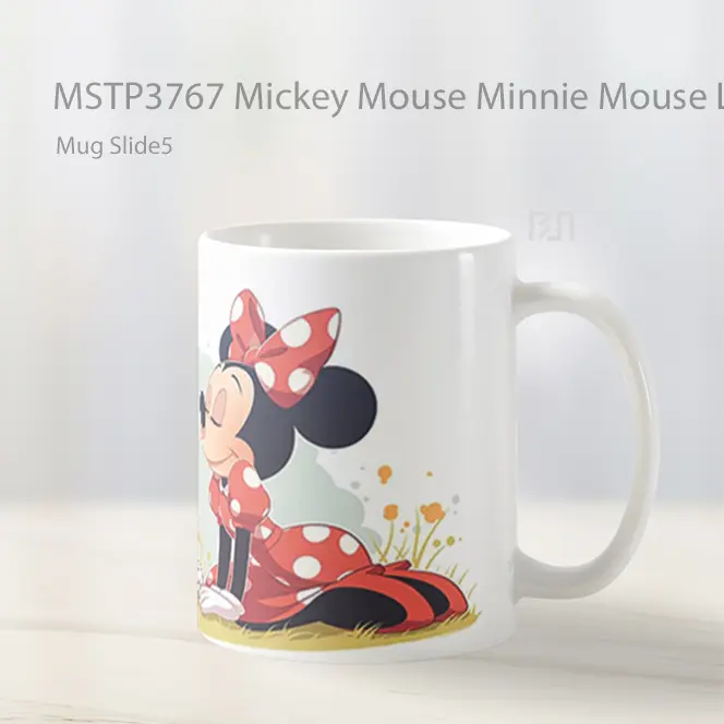 Mickey Mouse Minnie Mouse Love Romance Mug Gelas Keramik MSTP3767 - All-side / Desain