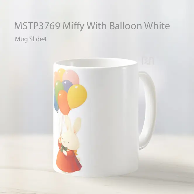 Miffy With Balloon White Mug Gelas Keramik MSTP3769