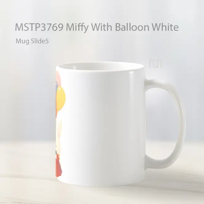 Miffy With Balloon White Mug Gelas Keramik MSTP3769 - All-side / Desain